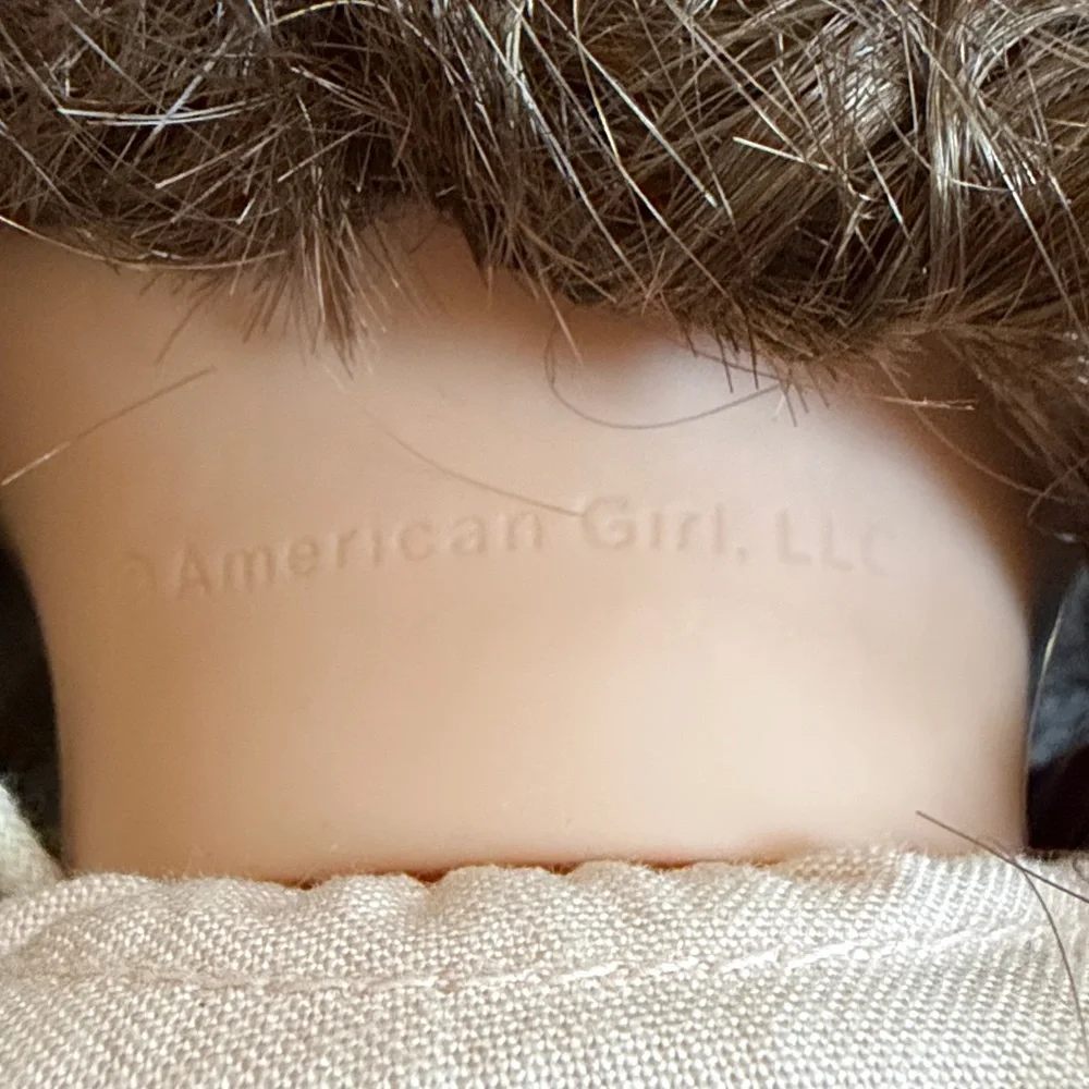 American Girl Bitty Baby Girl Doll Brown Hair Brown Eyes in fox pajama - Picture 5 of 8